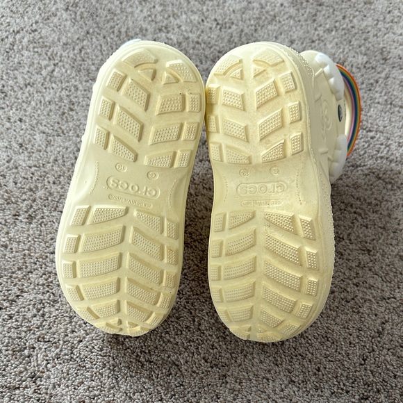 CROCS Kids Cream Boots with Rainbow Accent - Picture 3 of 3